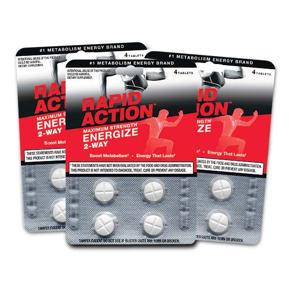 Rapid Action Energize 2Way Max Strength 4ct Cards CB Distributors