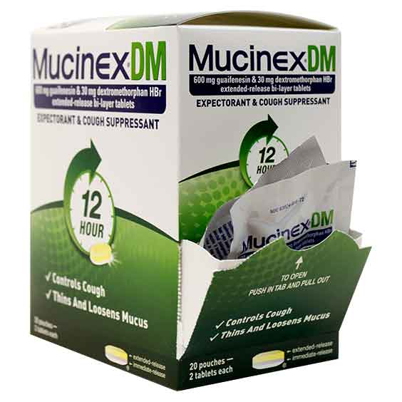Mucinex DM 2pack 20ct Dispenser Box CB Distributors, Inc.