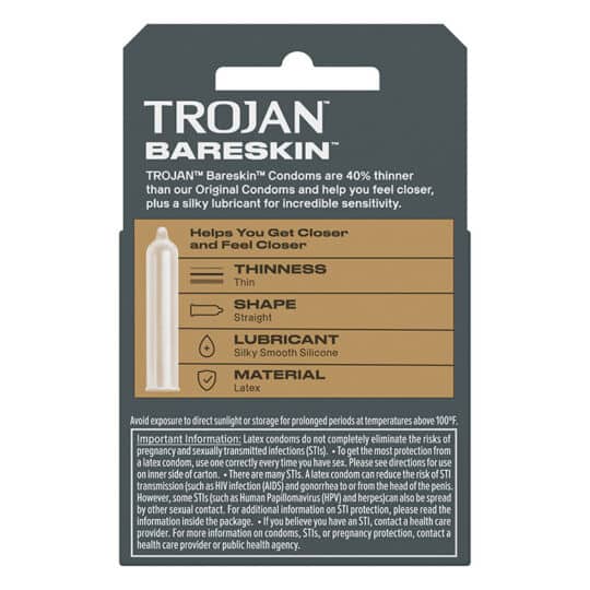 Trojan Bareskin 3ct Condoms