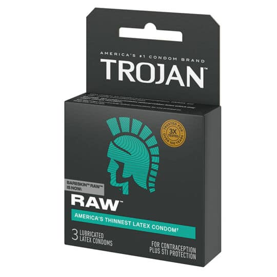Trojan Bareskin RAW 3ct Condoms