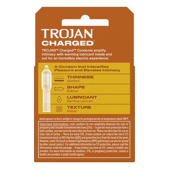 Trojan Charged 3ct Condoms