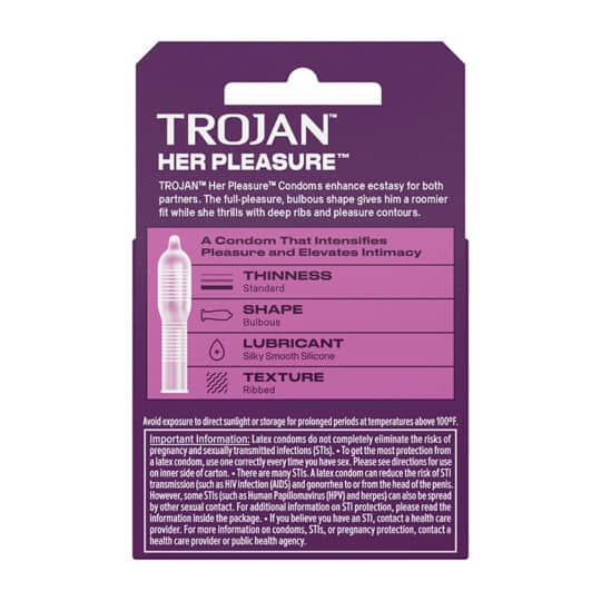 Trojan Her Pleasure 3ct Condoms