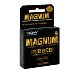 Trojan Magnum Ribbed 3ct Condoms
