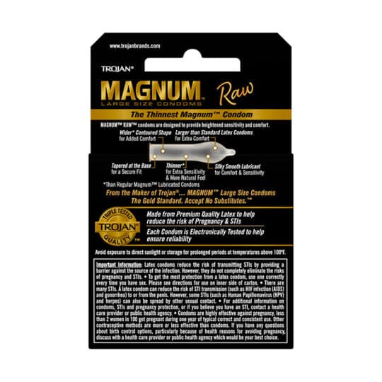 TROJAN MAGNUM RAW 3CT CONDOMS