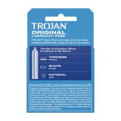Trojan Non-Lubricated 3ct Condoms