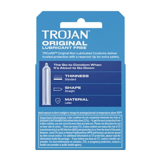 Trojan Non-Lubricated 3ct Condoms