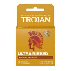 Trojan Ultra Ribbed 3ct Condoms