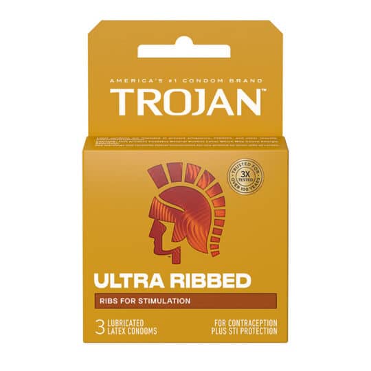 Trojan Ultra Ribbed 3ct Condoms