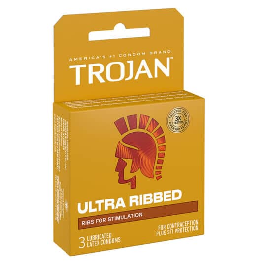 Trojan Ultra Ribbed 3ct Condoms