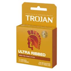 Trojan Ultra Ribbed 3ct Condoms