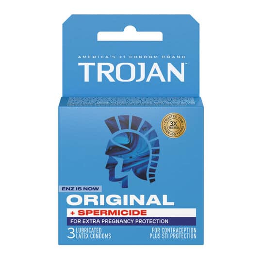 Trojan Spermicide Original 3ct Condoms