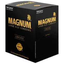 Trojan Magnum Large Lubricated Condoms Display