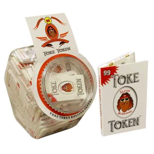 Toke Token White Slow Burn Rolling Papers $0.99 Pre-Priced Tubs