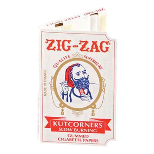 Zig Zag Kut Corner White Rolling Papers Slow Burning