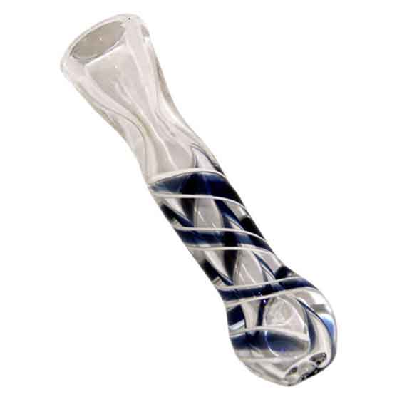 Chillum 3″ Blue Lining Glass Pipes Buy Wholesale CB Distributors