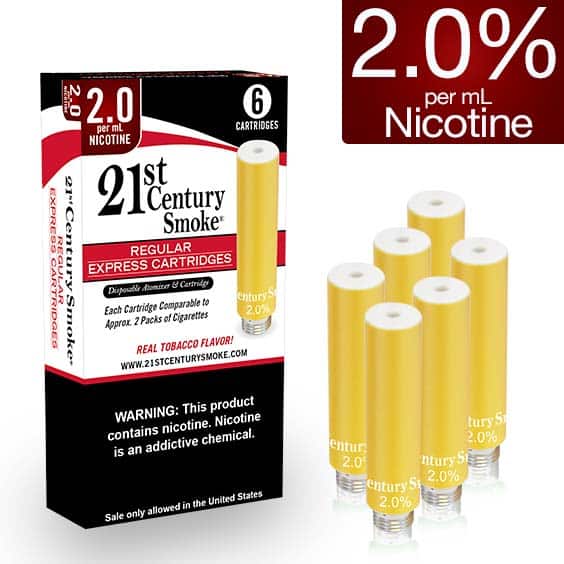 21st Century Smoke 2.0% Regular 6ct Cartridges - CB Distributors, Inc.
