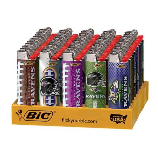 Baltimore Ravens BIC Lighters 50CT/ Display