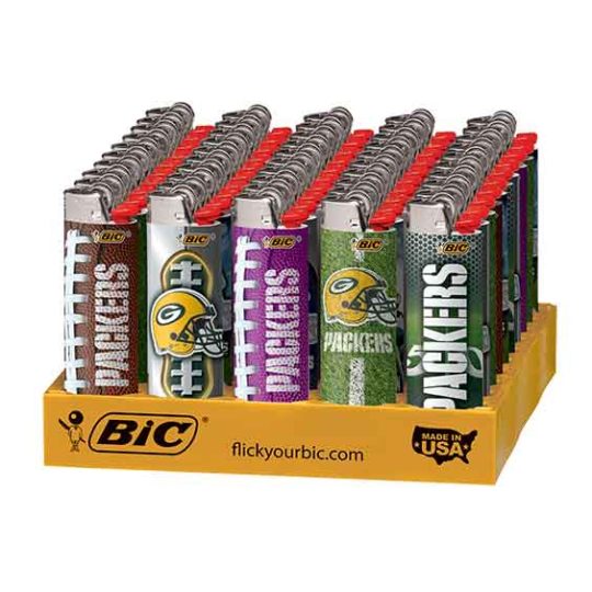 Green Bay Packers BIC Lighters 50CT/ Display