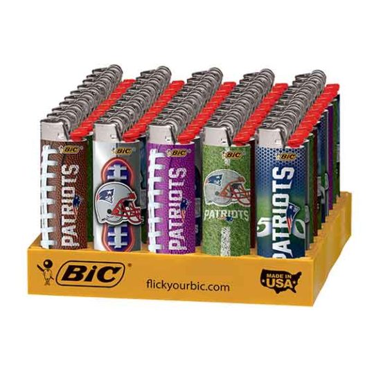 New England Patriots BIC Lighters 50CT/ Display