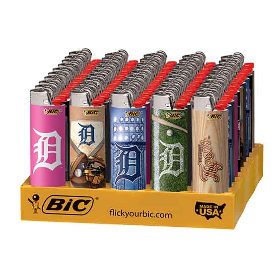 Detroit Tigers BIC Lighters 50CT/ Display CB Distributors