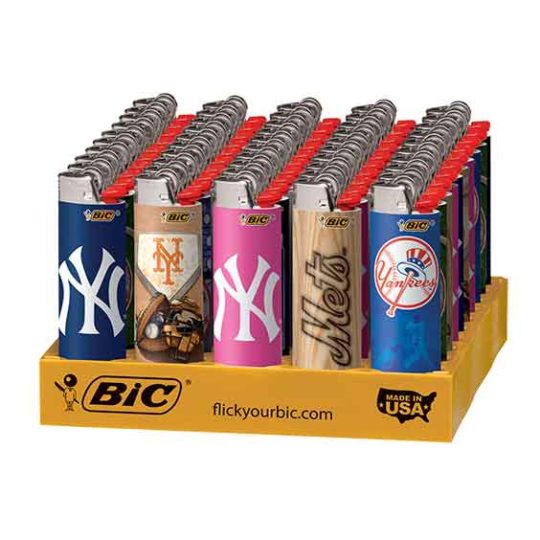 New York Mets & Yankees BIC Lighters 50CT/ Display