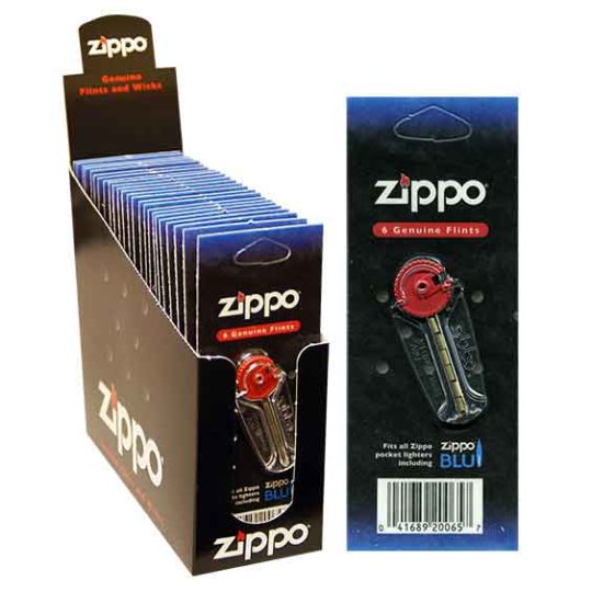 Zippo Genuine Flints 6 Count Cards