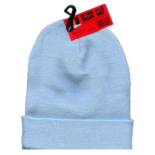 Sky Blue Nylon Winter Stocking Hats Wholesale