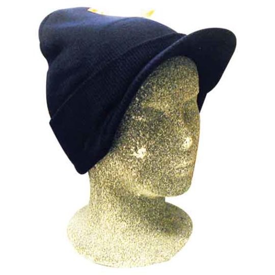 Navy Stocking Hats with Visor Wholesale