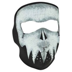 Glow in the Dark Gray Skull Neoprene Face Mask - Image 1