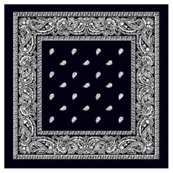 Paisley Black Bandanna - Image 1