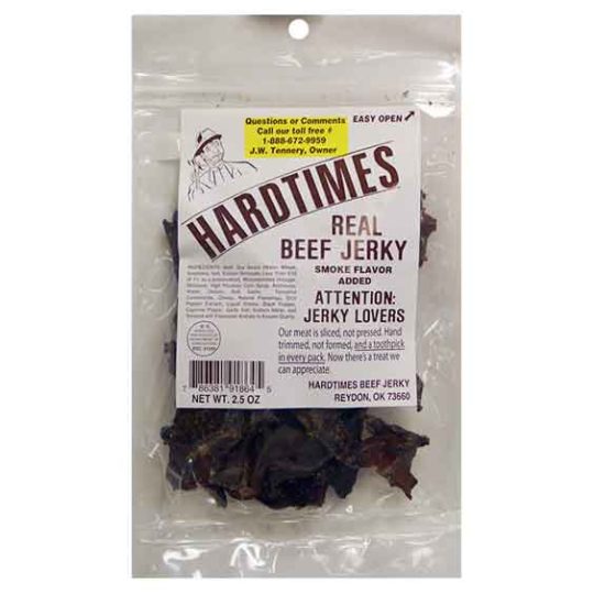Hardtimes Original Beef Jerky 2.5oz Ziptop Bags