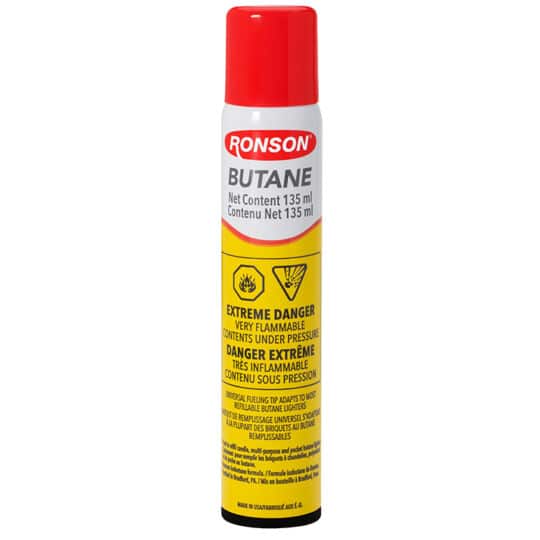 Ronson butane can 135ml.