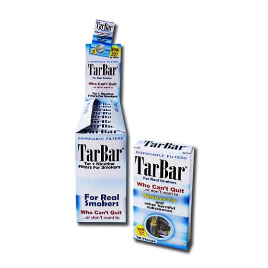 Tarbar Cigarette Filters in single box and slim display box.