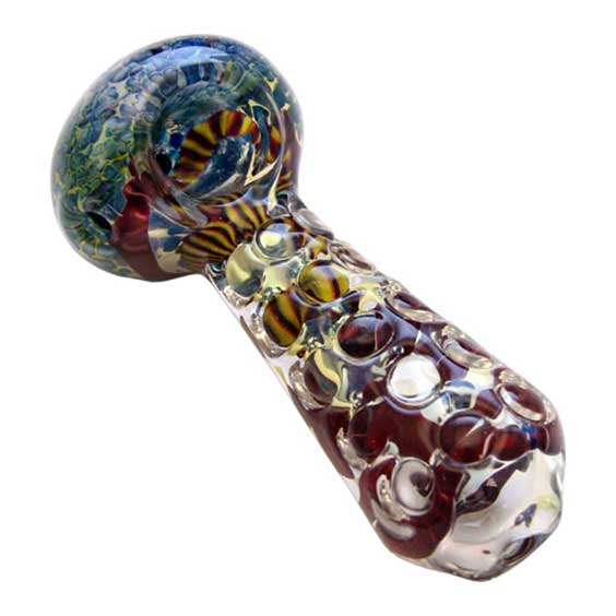 Glass Pipes 4″ Marble with Rod Lining Heavy Pipe CB Distributors