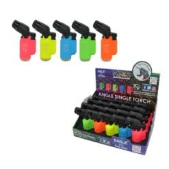 Neon Angle Torch with Flip Cap & Safe Stop Lighters