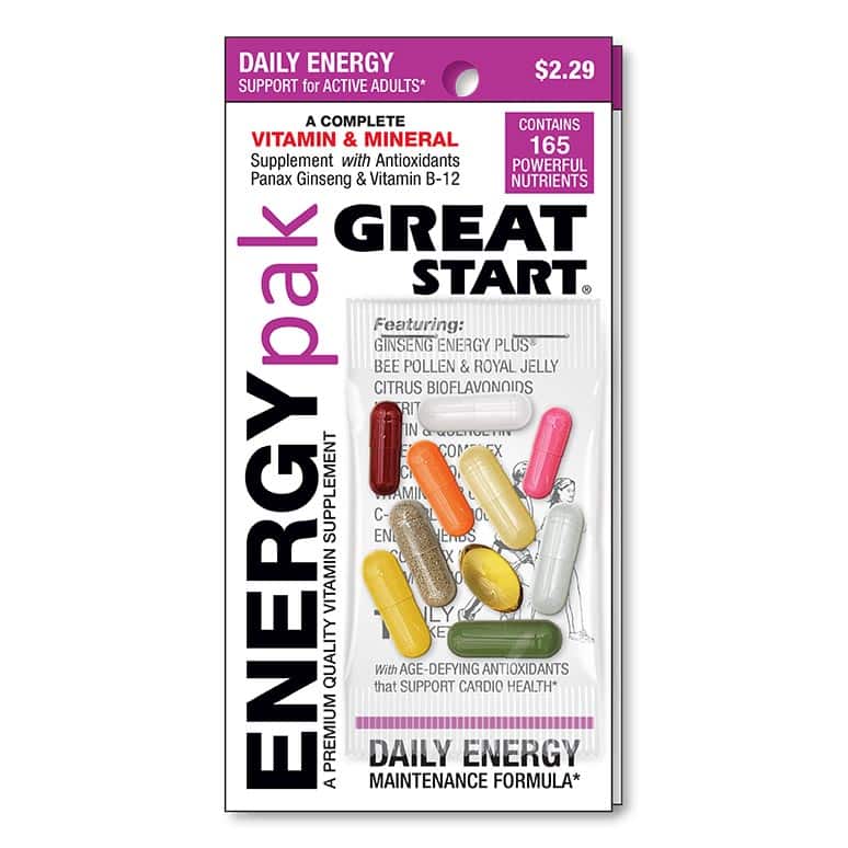 Great Start 2.29 Energy Pak Daily Vitamin Refills CB Distributors