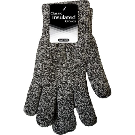 Classic Insulated Glove in gray color with tag