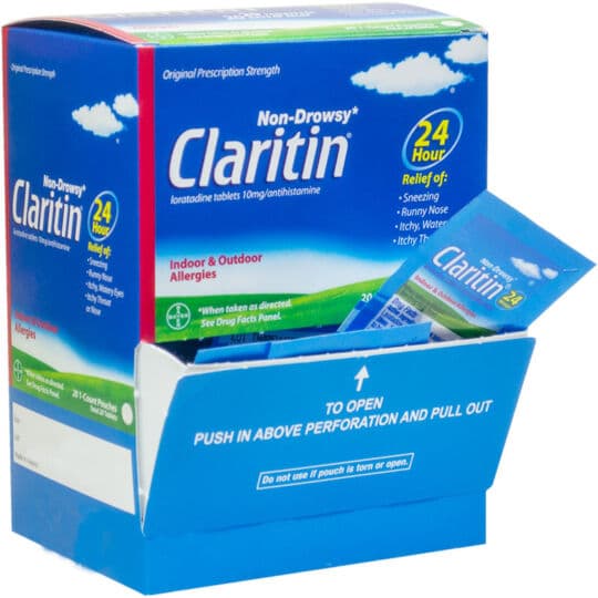 Claritin 24HR 1-pack dispenser box