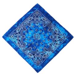 Paisley Tie-Dye Royal Blue Bandanna - Image 1