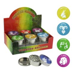 Metal 3-Part 2" Astrology Tobacco Grinder
