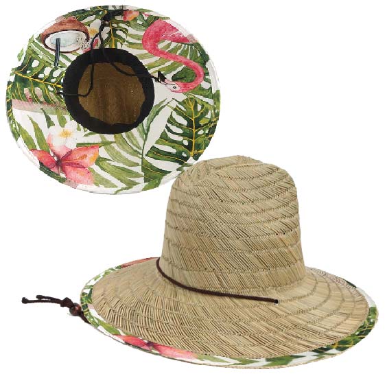 Leaf Round Straw Hats with Sweatband - CB Distributors, Inc.