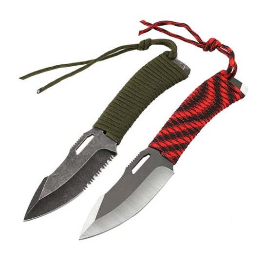 Paracord Tactical Knife w/Serrated Blade & Cover - CB Distributors, Inc.