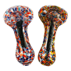 Assorted color frit speckled glass pipes