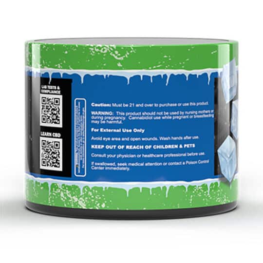 Hemp Bombs 100mg CBD Cool Freeze Rub 1oz Jars back view