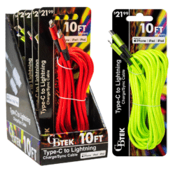 CBTEK Type-C to Lightning 10-Foot Charge/Sync Cable Pre-Priced Display
