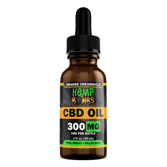 Hemp Bombs 300mg Orange Creamsicle Oil 30ml Bottles