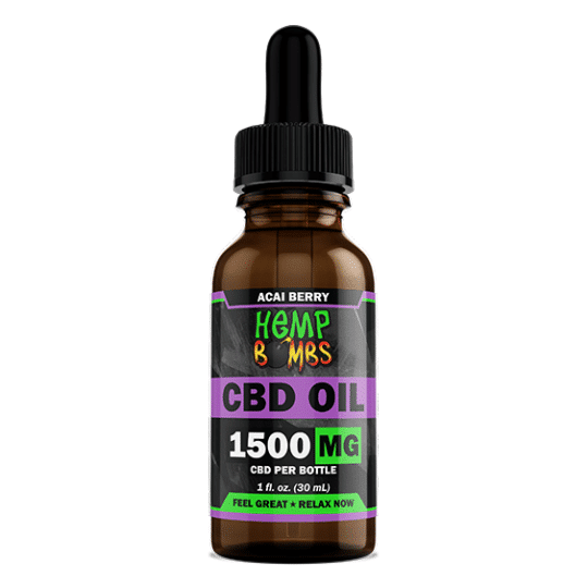 Hemp Bombs 1500mg Acai Berry Oil 30ml Bottles