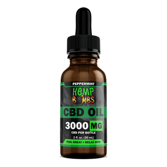 Hemp Bombs 3000mg Peppermint Oil 30ml Bottles