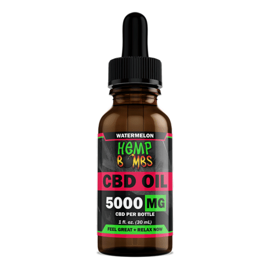 Hemp Bombs 5000mg Watermelon Oil 30ml Bottles