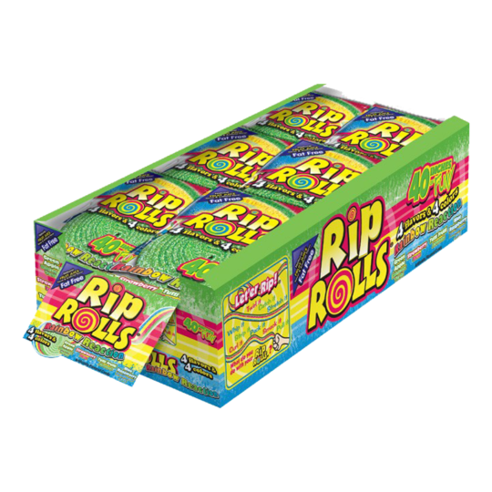 Rip Rolls Rainbow Reaction Multi-Flavored 24 Individual Packs